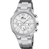 Relógio lotus 18847/1 prata cinza pulsera de 316l de aço inoxidável, homem