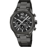Relógio lotus 18849/1-1 preto pulsera de 316l de aço inoxidável, homem