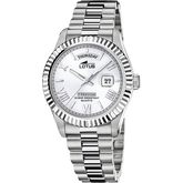 Relógio lotus 18854/1-1 prata cinza pulsera de 316l de aço inoxidável, homem