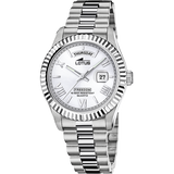 Relógio lotus 18854/1-1 prata cinza pulsera de 316l de aço inoxidável, homem