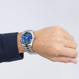 Relógio lotus 18854/2 azul pulsera de 316l de aço inoxidável, homem