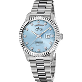 Relógio lotus 18854/9 azul pulsera de 316l de aço inoxidável, homem