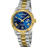 Relógio lotus 18855/2 azul pulsera de 316l de aço inoxidável, homem