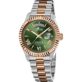 Relógio lotus 18856/3-1 verde pulsera de 316l de aço inoxidável, homem