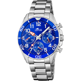 Relógio lotus junior collection 18858/1 azul pulsera de 316l de aço inoxidável, infantil