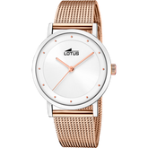 Relógio lotus 18878/2 prata cinza pulsera de 316l de aço inoxidável, mulher