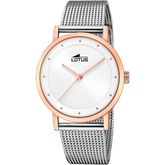 Relógio lotus 18879/1 prata cinza pulsera de 316l de aço inoxidável, mulher