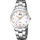 Relógio lotus 18884/1 prata cinza pulsera de 316l de aço inoxidável, mulher