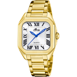 Relógio de mulher square series branco com bracelete em aço chapeado 18970/1_PRODUCT