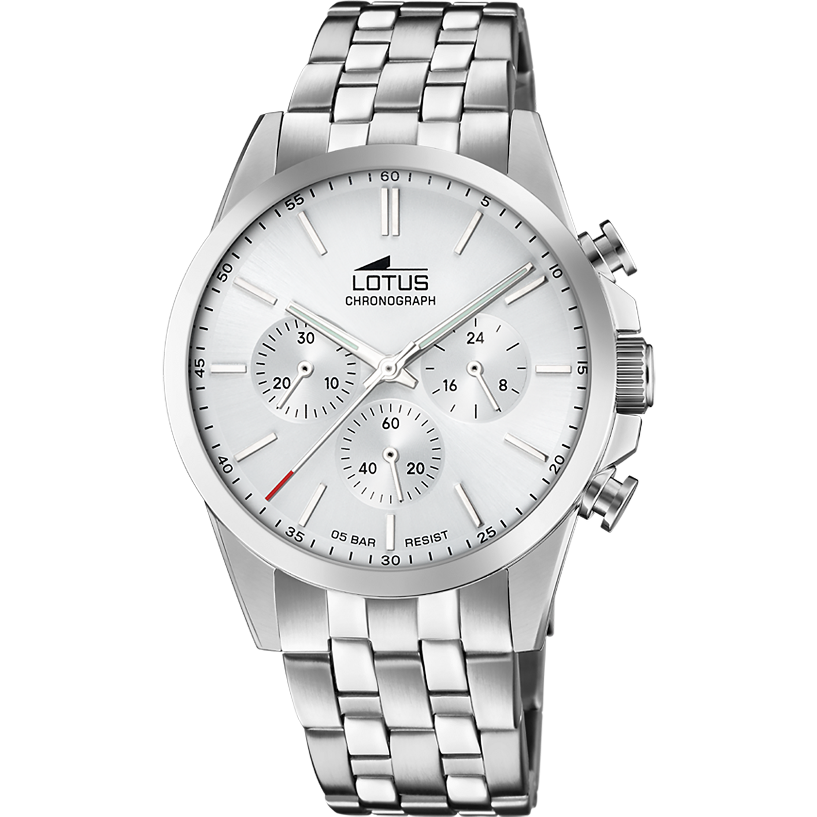 Relógio lotus chrono 18989/1 branco pulsera de de aço inoxidável, homem_PRODUCT