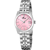 Relógio feminino lotus old money 18992/3 com mostrador rosa e pulseira de aço_PRODUCT