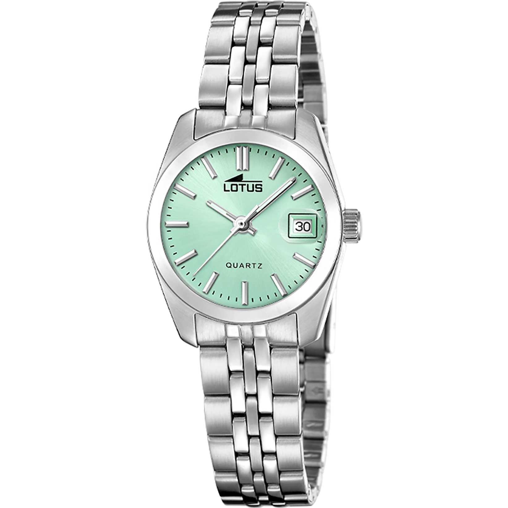 Relógio feminino lotus old money 18992/4 com mostrador verde e pulseira de aço_PRODUCT