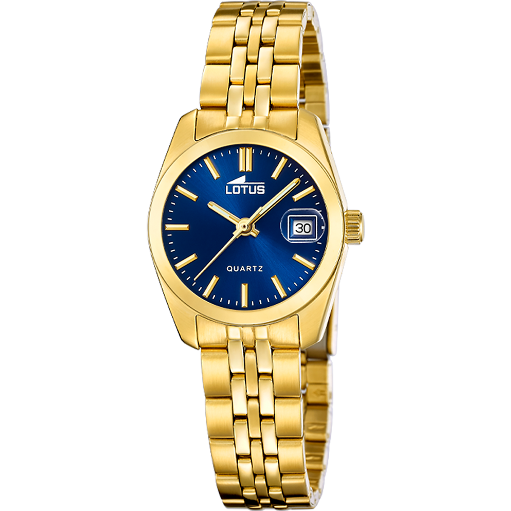 Relógio feminino lotus old money 18993/5 com mostrador azul e pulseira de aço_PRODUCT