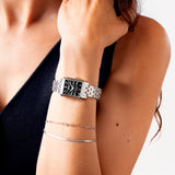 Relógio de senhora lotus 2gether 19008/5 mostrador preto e pulseira de aço_LIFESTYLE