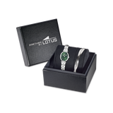 Relógio de senhora lotus 2gether 19016/3 mostrador verde e pulseira de aço_ARTISTIC