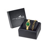 Relógio de senhora lotus 2gether 19021/3 mostrador verde e pulseira de aço_ARTISTIC