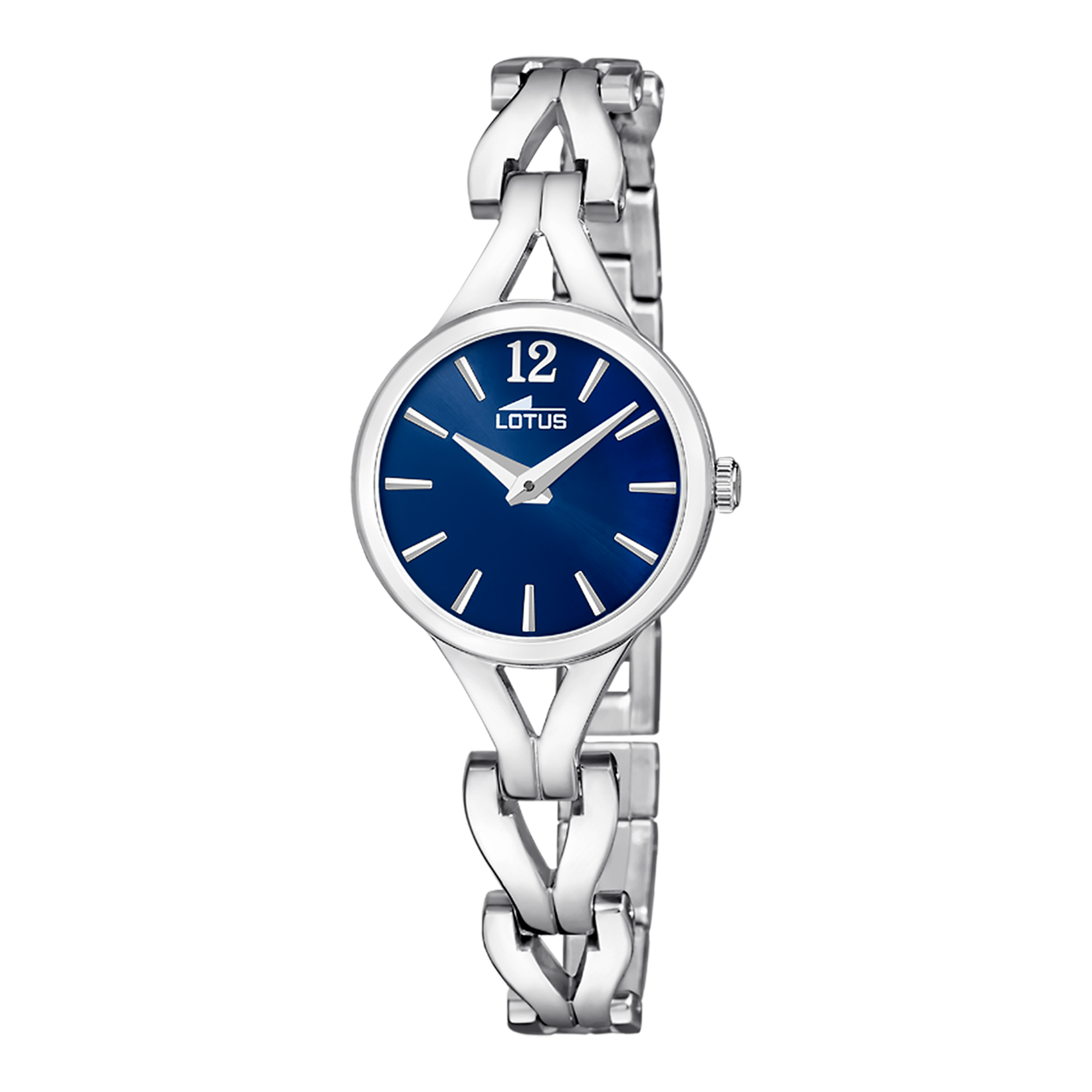 Relógio feminino lotus old money 19022/3 com mostrador azul e pulseira de aço_PRODUCT