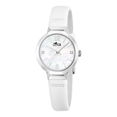Relógio feminino lotus old money 19027/1 com mostrador madrepérola e cinturão de couro branco_PRODUCT