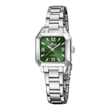 Relógio feminino lotus old money 19034/4 com mostrador verde e pulseira de aço_PRODUCT