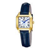 Relógio feminino lotus old money 19038/1 com mostrador prateado e cinturão de couro preto_PRODUCT