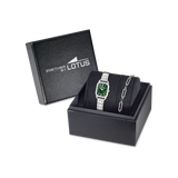 Relógio de senhora lotus 2gether 19039/5 mostrador verde e pulseira de aço_ARTISTIC