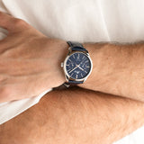 Relógio lotus multifunction collection 19073/2 azul pulsera de couro, homem_LIFESTYLE