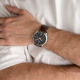 Relógio lotus multifunction collection 19073/4 preto pulsera de couro, homem_LIFESTYLE