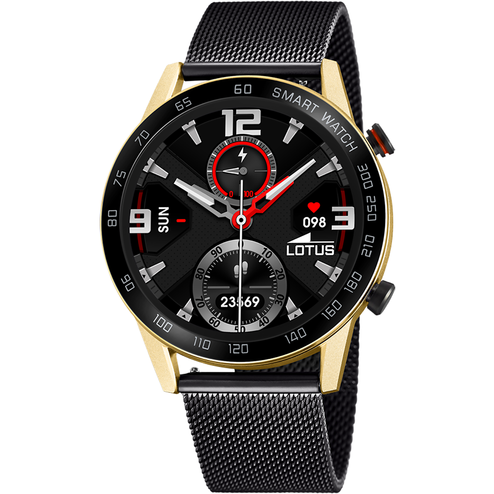 Smartwatch lotus 50019/1 com pulseira de aço inoxidável 316l, bluetooth, masculino_PRODUCT