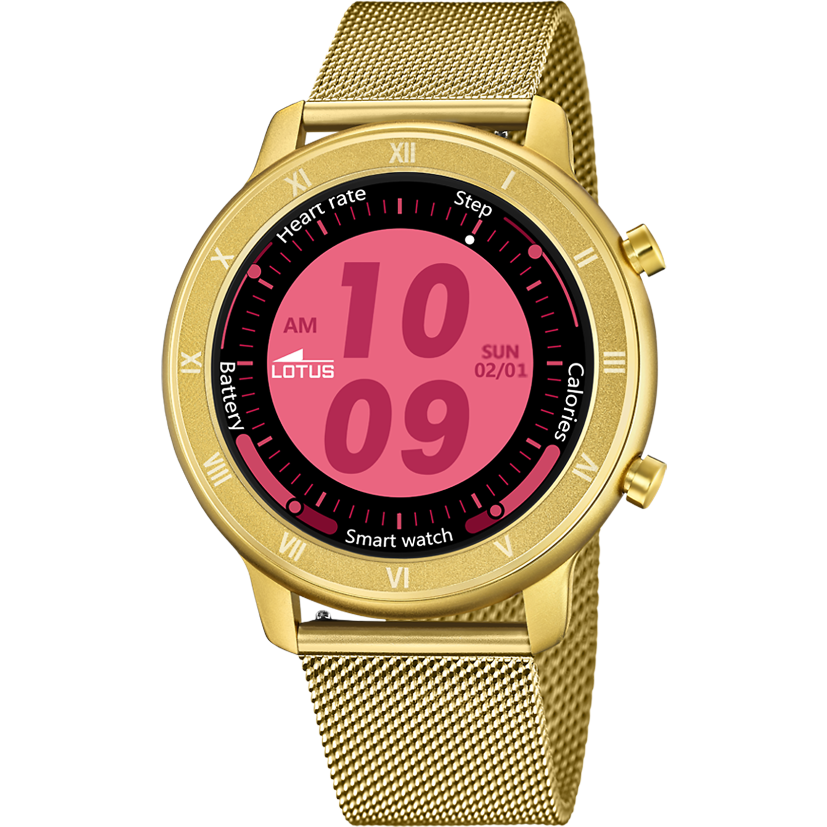 Smartwatch lotus 50038/1 com pulseira de aço inoxidável 316l, bluetooth, feminino_PRODUCT