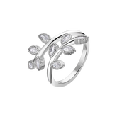 Anel folha lotus silver pure essential lp1783-3/112 prata, mulher_PRODUCT