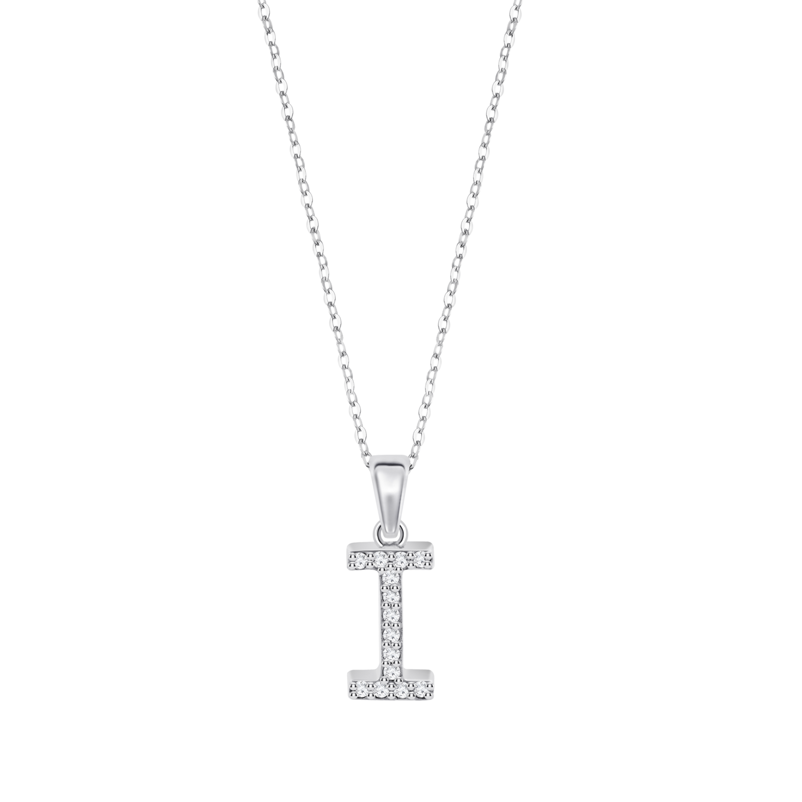 Colar letra i lotus silver trendy lp1958-1/i prata, mulher_PRODUCT