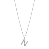 Colar letra n lotus silver trendy lp1958-1/n prata, mulher_PRODUCT