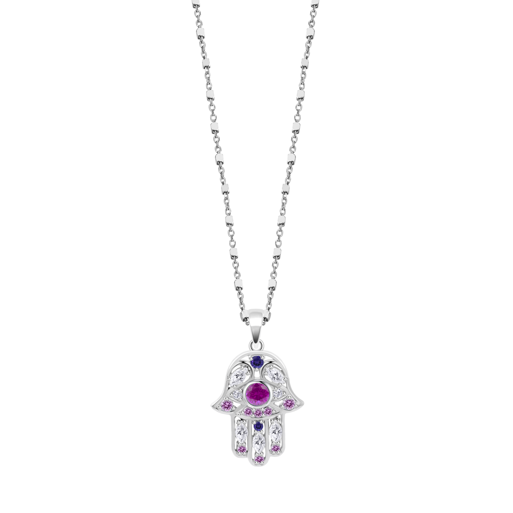 Colar mão de fátima lotus silver mystic lp1989-1/1 prata, mulher_PRODUCT