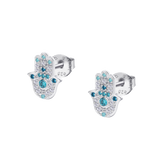 Brincos mão de fátima lotus silver rainbow lp1989-4/4 prata, mulher_PRODUCT