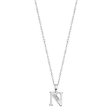 Colar letra n lotus silver trendy lp3054-1/n prata, mulher_PRODUCT