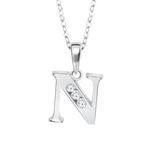 Colar letra n lotus silver trendy lp3054-1/n prata, mulher_PRODUCT