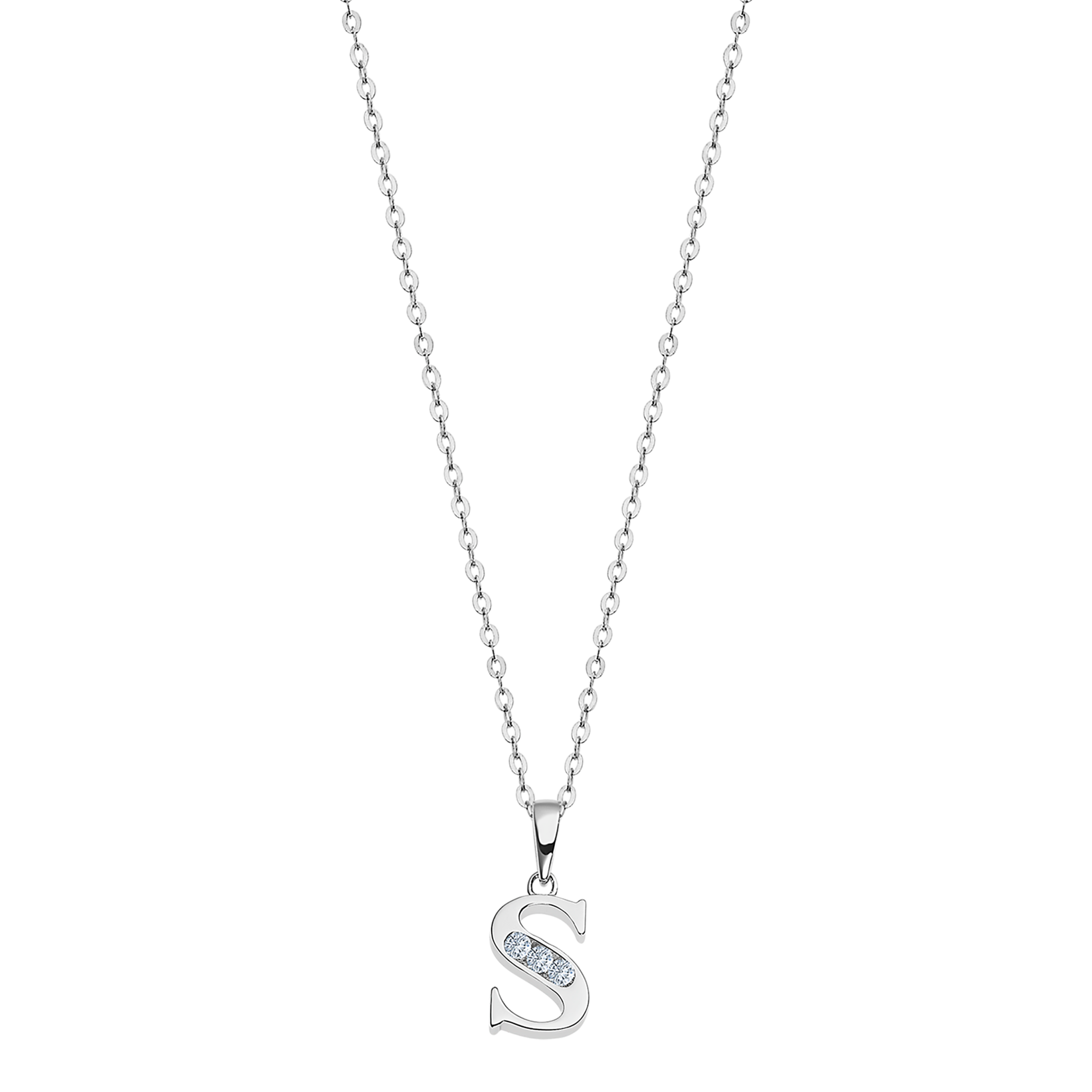 Colar letra s lotus silver trendy lp3054-1/s prata, mulher_PRODUCT