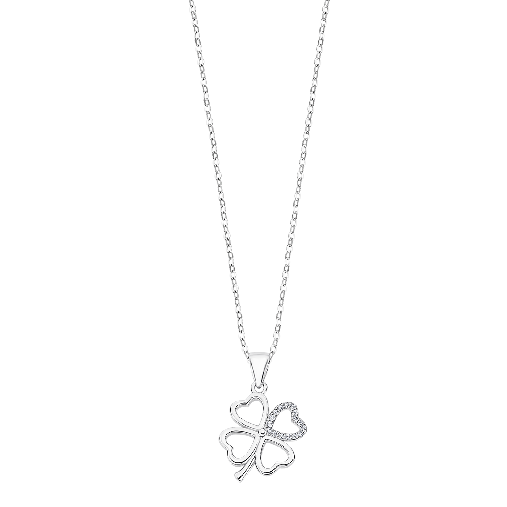 Colar trevo lotus silver lp3305-1/1 prata, mulher_PRODUCT
