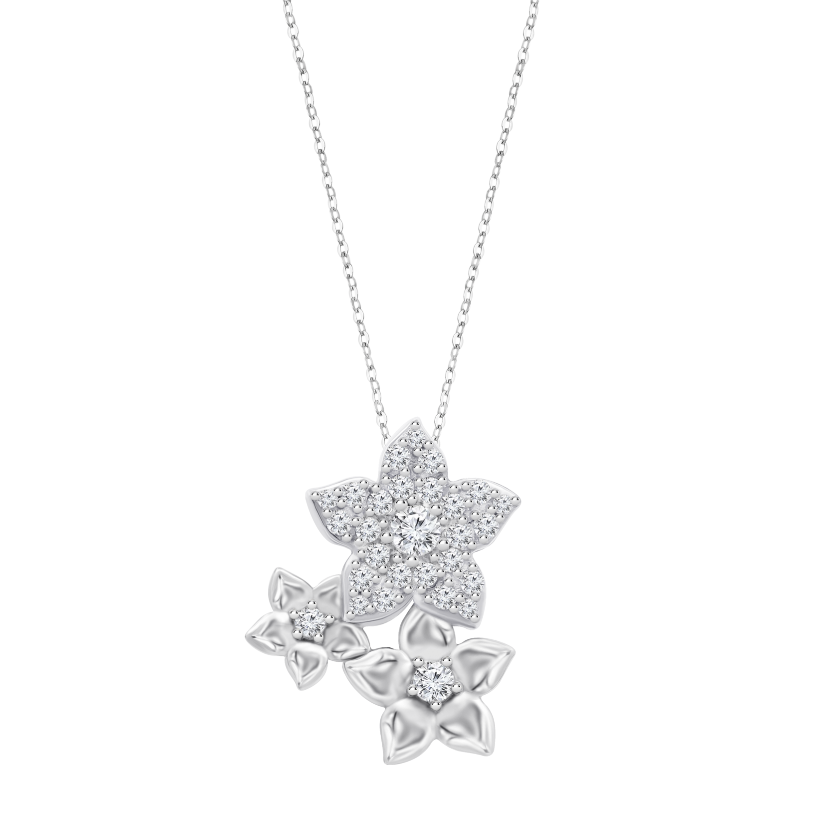 Colar lotus silver trendy lp3836-1/1 prata, mulher_PRODUCT