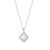 Colar flor lotus silver trendy lp3927-1/1 prata, mulher_PRODUCT