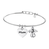 Pulseira mamãe coração lotus style millennial ls2036-2/1 aço, mulher