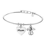 Pulseira mamãe coração lotus style millennial ls2036-2/1 aço, mulher