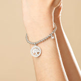 Pulseira árvore da vida lotus style ls2170-2/4 316l de aço inoxidável, mulher