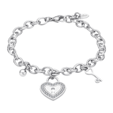 Pulseira coração lotus style ls2188-2/1 316l de aço inoxidável, mulher