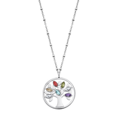 Colar árvore da vida lotus style ls2192-1/1 316l de aço inoxidável, mulher