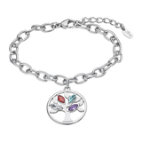 Pulseira árvore da vida lotus style ls2192-2/1 aço, mulher