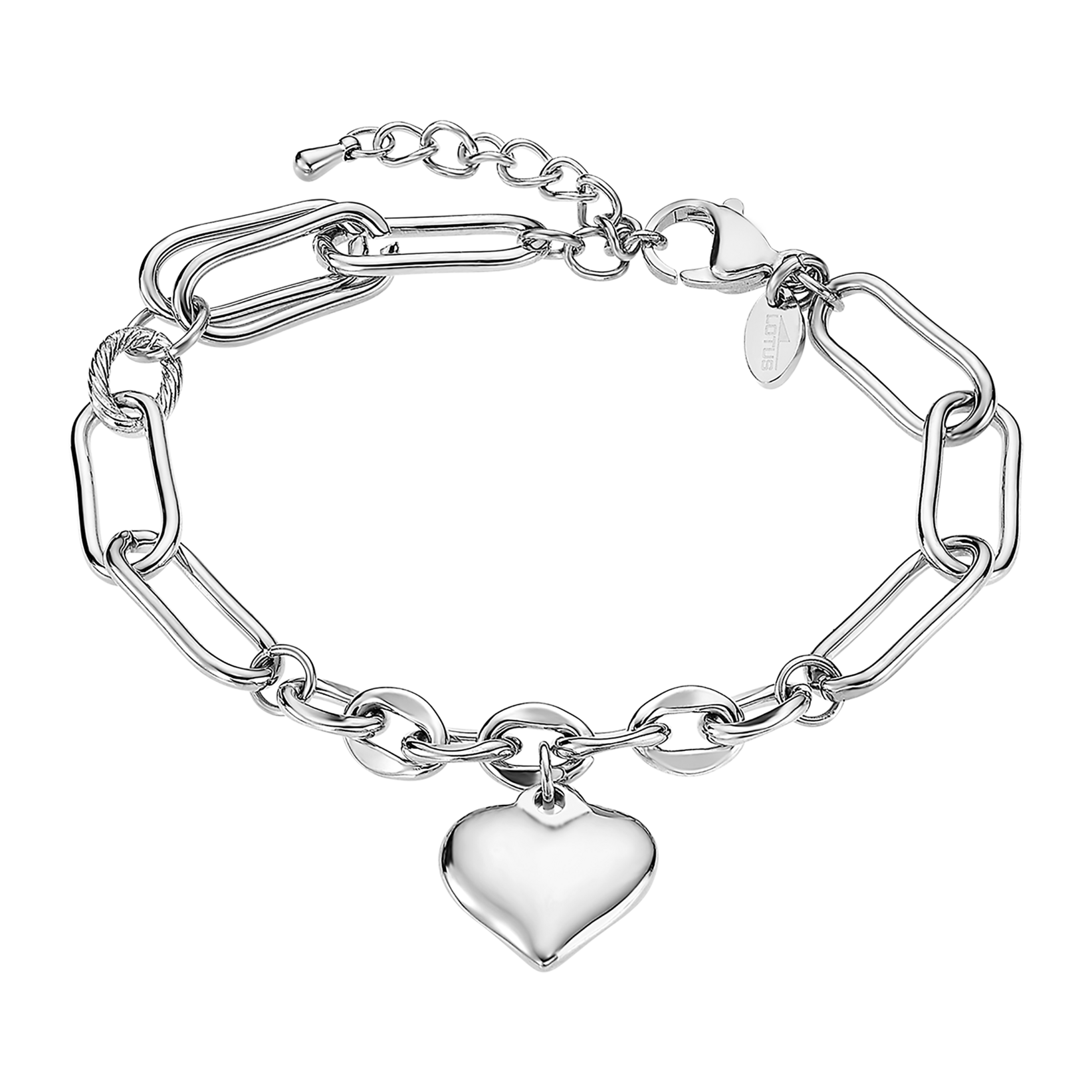 Pulseira coração lotus style woman's heart ls2334-2/1 de aço inoxidável, mulher_PRODUCT