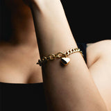 Pulseira coração lotus style woman's heart ls2335-2/2 316l de aço inoxidável, mulher