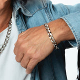 Pulseira lotus style men in black ls2361-2/1 316l de aço inoxidável, homem