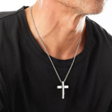 Colar cruz lotus style men in black ls2369-1/1 316l de aço inoxidável, homem